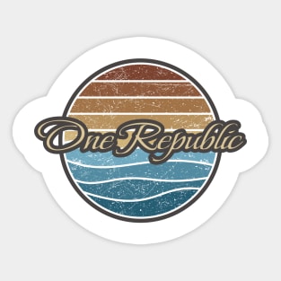 OneRepublic Retro Waves Sticker